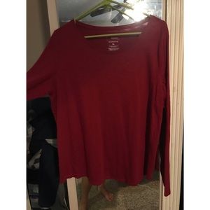 Long sleeve red shirt